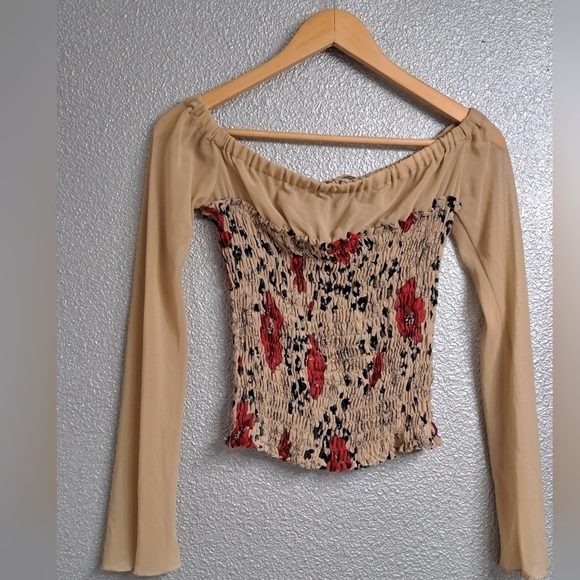 Vintage MNG Off The Shoulder Cropped Top - Picture 2 of 7